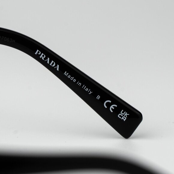 Prada Women Eyeglasses Black Rectangle Unisex PR15YV 1AB1O1 BRAND NEW - Picture 7 of 10
